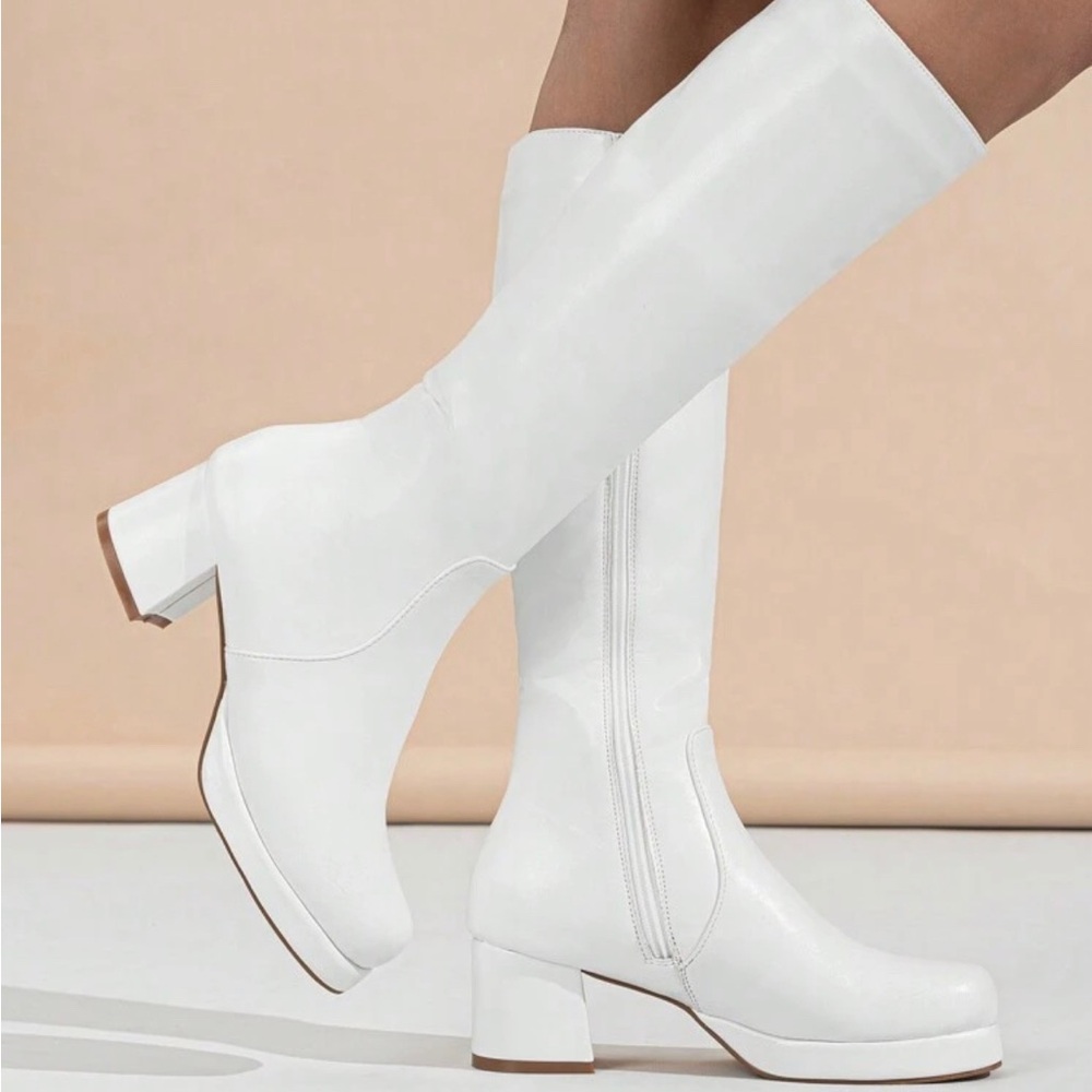 White Gogo Boots